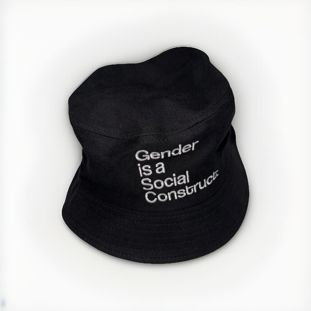 The Phluid Project Black Bucket Hat Statement Graphic Pride Unisex OSFM New